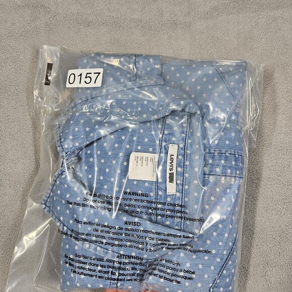 Levi’s Pearl Snap Shirt Womens XL Polka Dot Chambray Western Country Prairie - Picture 10 of 10